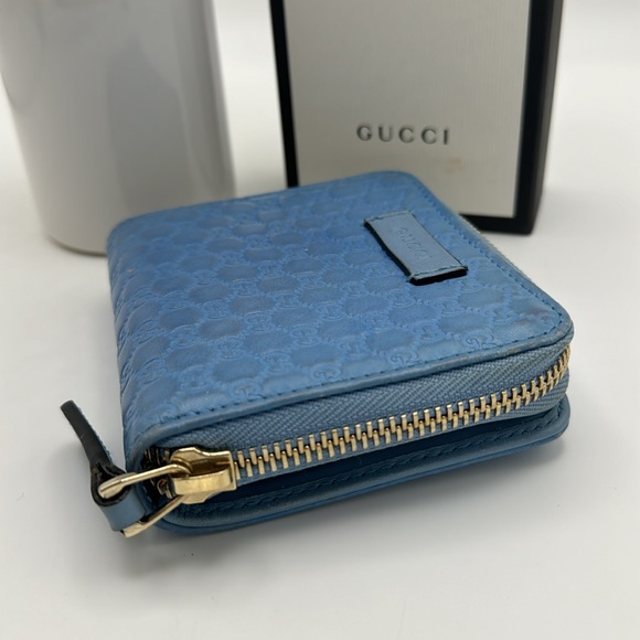 Gucci Micro Guccisima bifold wallet Turqoise! - Picture 4 of 16